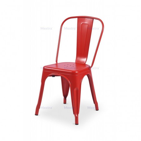 Silla de bar PARIS inspirado en TOLIX rojo