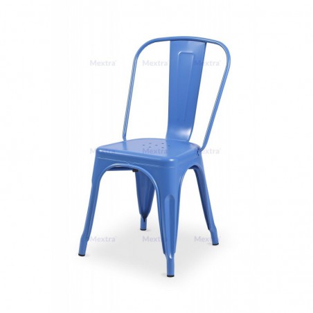 Silla de bar PARIS inspirado en TOLIX azul
