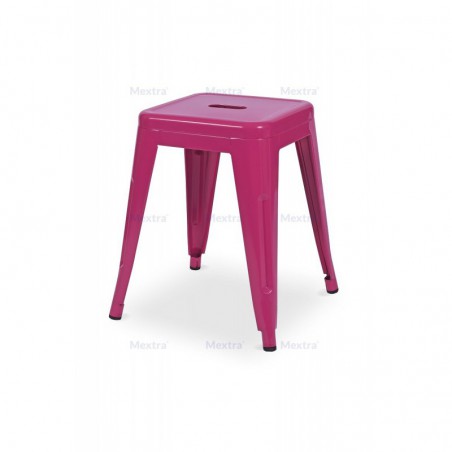 Taburete de bar PARIS inspirado en TOLIX rosado
