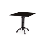Mesa De Jardin De Cerveza RUSTICAL negro 69x69 Negro intenso