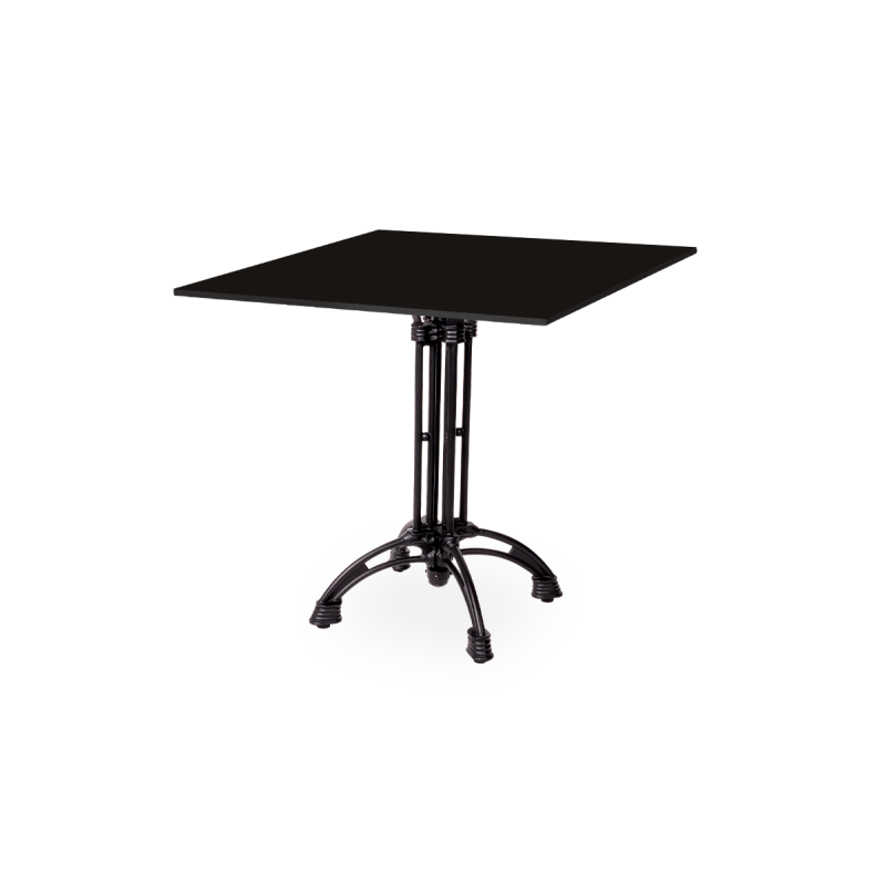 Mesa De Jardin De Cerveza RUSTICAL negro 69x69 Negro intenso