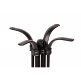 Mesa De Jardin De Cerveza RUSTICAL negro 69x69 Blanco clásico