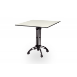 Mesa De Jardin De Cerveza RUSTICAL negro 69x69 Blanco clásico