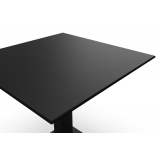 Mesa De Jardin De Cerveza RUSTICAL negro 69x69 Negro intenso