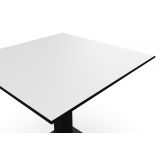 Mesa De Jardin De Cerveza RUSTICAL negro 69x69 Blanco clásico
