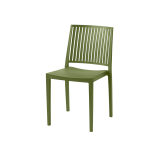 La silla de cafetería Gomera Stripes olio verde