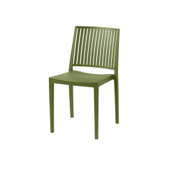 La silla de cafetería Gomera Stripes olio verde