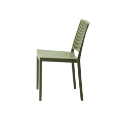 La silla de cafetería Gomera Stripes olio verde