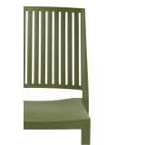 La silla de cafetería Gomera Stripes olio verde