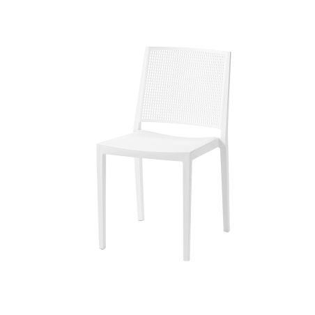 La silla de cafetería GOMERA NET blanco