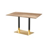 Mesa de cafetería OMEGA DUO con tablero laminado