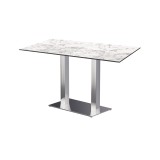 Mesa para jardín cervecero SIGMA DUO con tablero HPL