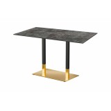 Mesa para jardín cervecero OMEGA DUO con tablero HPL