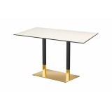 Mesa para jardín cervecero OMEGA DUO con tablero HPL