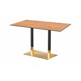Mesa para jardín cervecero OMEGA DUO con tablero HPL