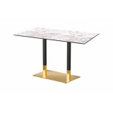 Mesa para jardín cervecero OMEGA DUO con tablero HPL