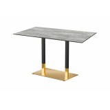 Mesa para jardín cervecero OMEGA DUO con tablero HPL