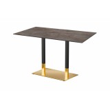 Mesa para jardín cervecero OMEGA DUO con tablero HPL