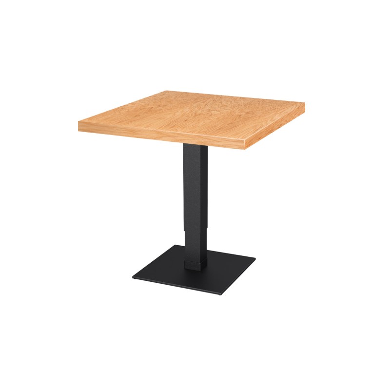 Mesa de cafetería ADAPTIVE con tablero de madera chapada