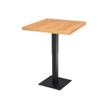 Mesa de cafetería ADAPTIVE con tablero de madera chapada