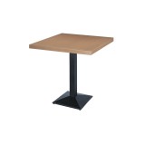 Mesa de cafetería GIZA con tablero chapado en madera