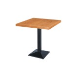 Mesa de cafetería GIZA con tablero chapado en madera