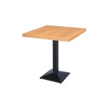 Mesa de cafetería GIZA con tablero chapado en madera