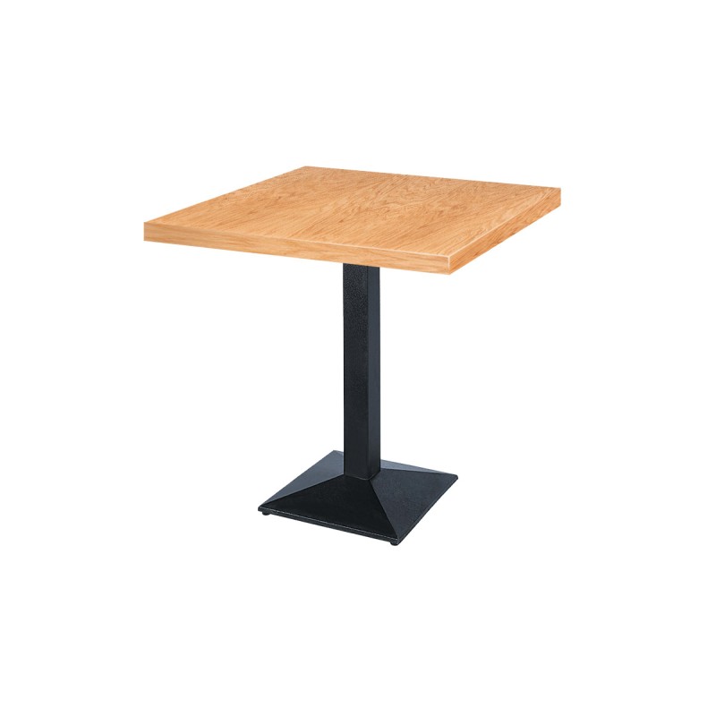 Mesa de cafetería GIZA con tablero chapado en madera