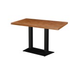 Mesa de cafetería GIZA DUO con tablero chapado en madera