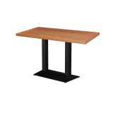 Mesa de cafetería GIZA DUO con tablero chapado en madera