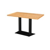 Mesa de cafetería GIZA DUO con tablero chapado en madera