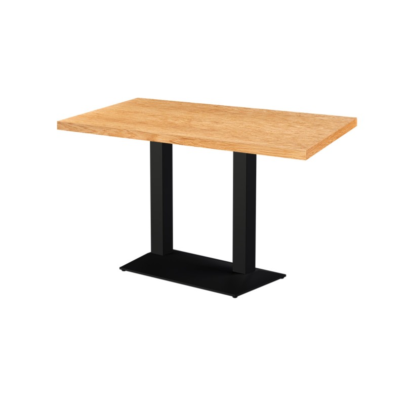 Mesa de cafetería GIZA DUO con tablero chapado en madera