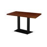 Mesa de cafetería GIZA DUO con tablero chapado en madera