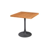 Mesa de cafetería ARIOSO con tablero chapado en madera