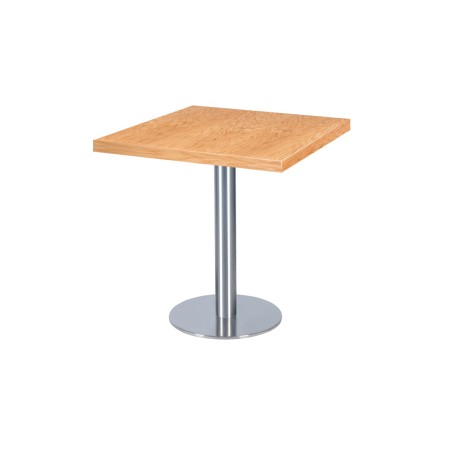 Mesa de cafetería SIGMA R con tablero de madera chapada