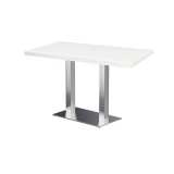 Mesa de cafetería SIGMA DUO con tablero de madera chapada