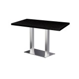 Mesa de cafetería SIGMA DUO con tablero de madera chapada
