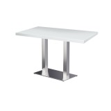 Mesa de cafetería SIGMA DUO con tablero de madera chapada