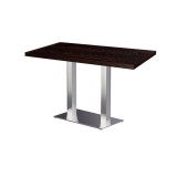 Mesa de cafetería SIGMA DUO con tablero de madera chapada