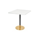 Mesa de cafetería OMEGA R con sobre de madera enchapada