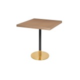 Mesa de cafetería OMEGA R con sobre de madera enchapada