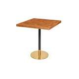 Mesa de cafetería OMEGA R con sobre de madera enchapada