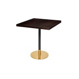 Mesa de cafetería OMEGA R con sobre de madera enchapada