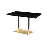 Mesa de cafetería OMEGA DUO con tablero de madera enchapada
