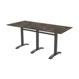 Mesa para terraza CARVO TRIO con tablero HPL