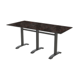 Mesa para terraza CARVO TRIO con tablero HPL