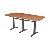 Mesa de cafetería CARVO TRIO con sobre de madera chapada
