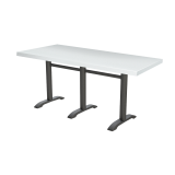 Mesa de cafetería CARVO TRIO con sobre de madera chapada