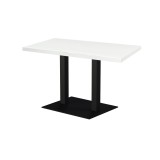 Mesa de cafetería ALFA XL DUO con tablero de madera chapada