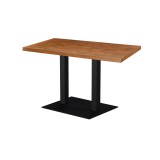 Mesa de cafetería ALFA XL DUO con tablero de madera chapada